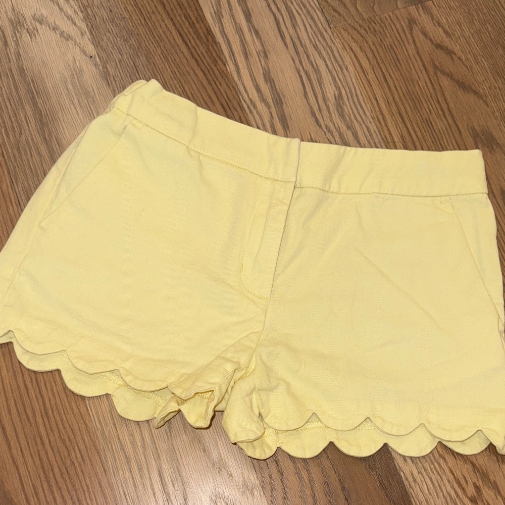 Crewcuts Yellow Scallop-Hem Shorts